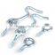 Safety gate zinc plated hook with screw eyes-2-pack