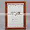 2016 hot selling A4,A5,A3 Wooden certificate photo frame
