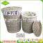 Wholesale storage basket customized wicker laundry basket with lids