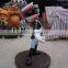 FRP black cat police cartoon statue