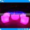 Make outdoor rechargeable LED light cube / waterproof LED illuminated cube seat and cube chair