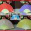 Colorful bamboo Japanese fan