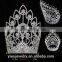 Yiwu Crystal Rhinestone Silver Plated Beauty Queen Crown For Adult Halo H172-157