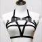 Womens Sexy Goth black Harness Strappy Body Caged Bra