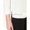 Wholesale Women Front-Exposed Zip V-neck Long Sleeves Textured Stepped Hem Crepe Blouse(DQE0151T)