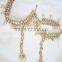 Crystal pearls PAYAL Anklets pair toe ring BAREFOOT SANDAL