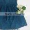 Wholesale 2 Pieces Handmade Baby Outfit Short Sleeve Loose Dress And Gingham Short