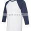 100% cotton two color long sleeve t-shirt