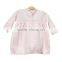 Round Neck Cardigan Cotton Knitting Baby Girl Sweater Dress
