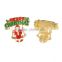 Pin Brooches Christmas Santa Claus Gold Plated Red & Green Enamel Metal Brooch
