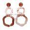 Beautiful Large Texture Swing Earrings Women Jewelry Acrylic New Personality Travel