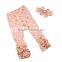 Gold dot triple ruffle pants wholesale knit ruffle pants plastic pants outfit