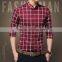 Men plaid long sleeve shirt