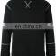Men's Fitness Black Sweatshirt Overlock Finish Sweatshirt 2017