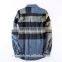 Custom made factory wholesale man slim fit plaid cotton flannel shirt