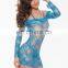 European styles blue mature girl lace satin lingerie pics
