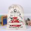 Christmas Gift Bag Santa Claus Present Candy Wrapping Drawstring Bag for Xmas Party