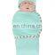 new rabbit ear cap newborn baby  bule grey pink wrap swaddle  infant blanket cotton fetal cap sleeping bag set 0-3 months