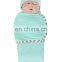 new rabbit ear cap newborn baby  bule grey pink wrap swaddle  infant blanket cotton fetal cap sleeping bag set 0-3 months