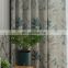 American style blackout linen look floral printed living room curtain