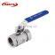 316 stainless steel 2 piece full port female thread WOG 1000 psi ball valve with lock