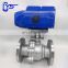 2 Piece Floating Type Reducer Port SS304 Ball Electric Drive Ball Valve With Explosion-proof Actuator