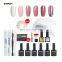 Wholesale Gel Art Long Lasting Soak Off UV Gel Nail Polish Kit with base top coat uv lamp polish set