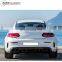 High quality rear diffuser with tips for C-CLASS w205 c63 2019~ back bumper diffuser