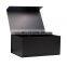 Customised clothing shop retail packaging square black apparel packing boxes wholesale