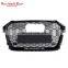RS1style racing car grills ABS honeycomb front bumper grille for Audi A1 S1  glossy black grill 2016-2018