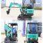 HENGWANG HW-17 1.7 ton rake attached small crawler excavator for trenching
