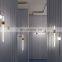 French Decorative LED Metal Pole Pendant Lamp Post Modern LED Glass Pole Interior Hanging Light