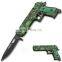 5.9 InchGun Shaped Aluminum Handle Folding Camping Survival Pocket Knife