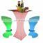 tall bar table and chairs /led bar furniture and outdoor table lights ip55  for night club bar furniture table and event