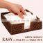 Natural Square Brown Rattan Napkin Tissue Holder Cheap Wholesale Tableware wicker napkin basket wovenmade in Vietnam