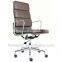 high back soft pad chair pu/genuine leather material with soft cusion office chair