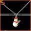 Zinc alloy Christmas Stockings snowman bell necklace