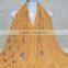 New Style Korea Lady Fashion Cotton 3D Colorful Leaf Embroidery Viscose Shawl