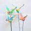 5 inch Bird Plastic Yard Sign Stakes Parrot Garden Sculpture Figurine