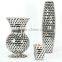 Romantic silver glass mosaic mirror vase