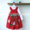 The newest 2015 two-pieces ruffle girls dress long sleeve christmas dress Lovely children dress