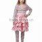 fashionable teen girls cotton ruffle boutique outfits with ribbon bowknot