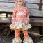 Hot Selling Baby Girls Apple Bib Dress Polka Ruffle Legging Back to School Boutique Outfits