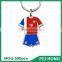 China Supplier advertising sports soccer printed UEFA EURO keychain