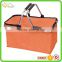 Top sale promotional gift 600D oxford aluminum frame collapsible outdoor foldable picnic fruit shopping basket