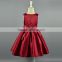 2016 fashion sleeveless satin bow little baby girl dress party wear special occasion ball gown dress children costume