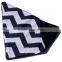 Hand Wash Personalized Baby Bib with Navy Blue Chevron Pattern