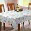 beautiful Square flower printed vinyl tablecloth for restaurant using