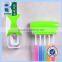 pink Automatic Auto Toothpaste Dispenser Squeezing Device Toothbrush Holder