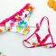 Kids Pink Yellow Floral Bikini 2 pc Swimsui